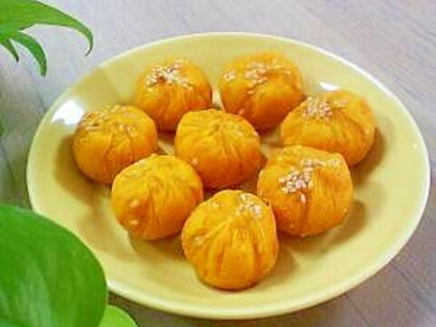 材料は二つだけ/簡単過ぎ(^ ^;;)…南京茶巾